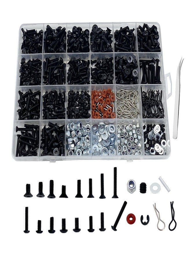 RC Lelut 1000pcs RC Screw Kit RC Car Tool Kit, Hardware Fasteners for Traxxas Arrma Redcat Axial RC4WD HSP HPI SCX10 Losi 1/8 1/10 1/12 1/16 RC Cars Trucks Crawler, RC Screws Accessories - Image 1